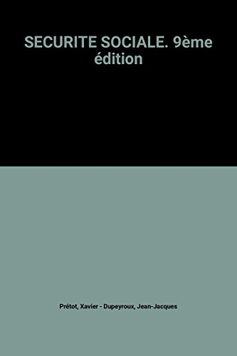 securite sociale. 9ème édition