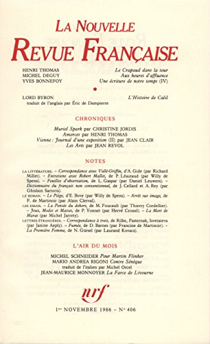 Nouvelle revue française, n° 406