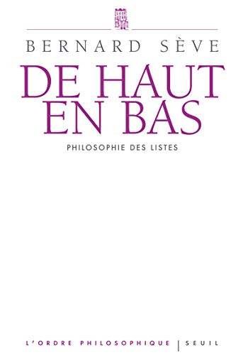 De haut en bas : philosophie des listes