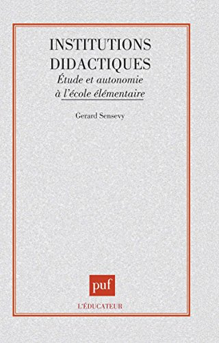 Institutions didactiques : étude et autonomie à l'école élémentaire