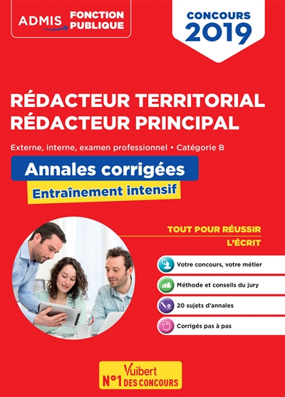 Rédacteur territorial, rédacteur principal concours 2019 : externe, interne, examen professionel, ca