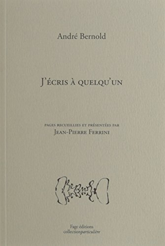 J'écris à quelqu'un