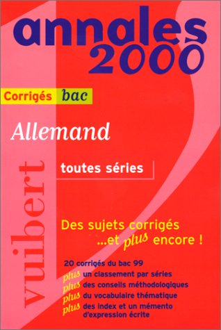 Allemand toutes séries : baccalauréat 2000