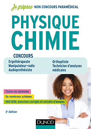 Physique chimie : ergothérapeute, manipulateur radio, audioprothésiste, orthoptiste, technicien d'an