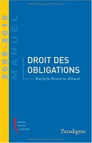 Droit des obligations : 2009-2010