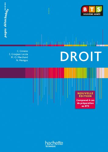 Droit, BTS 2e année : livre de l'élève