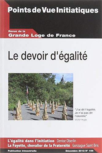 Points de vue initiatiques, n° 166. Le devoir d'égalité
