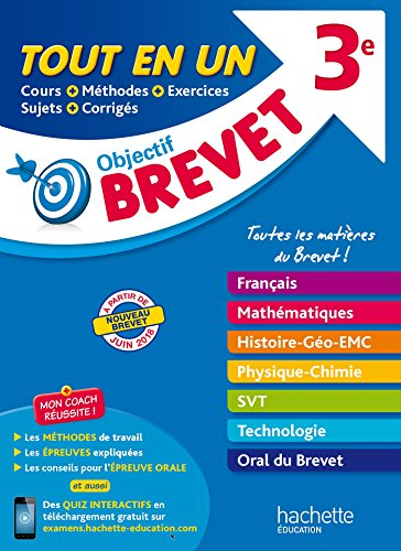 Tout en un brevet 3e : français, mathématiques, histoire géo EMC, physique chimie, SVT, technologie,
