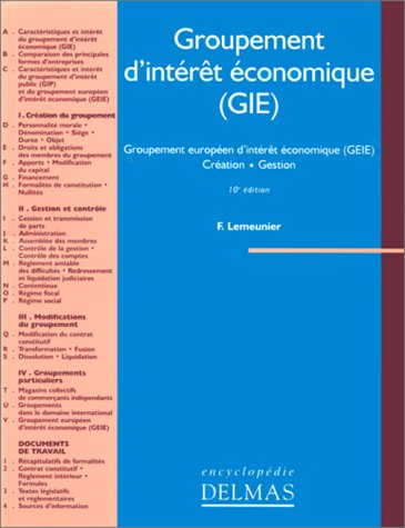 Groupement d'intérêt économique (GIE)