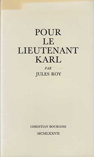 pour le lieutenant karl