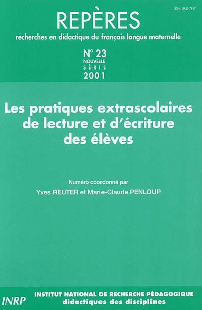 Les pratiques extrascolaires de lecture et d'écriture des élèves n°23