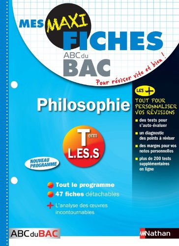 Philosophie, terminale L, ES, S