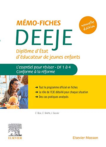 Mémo-fiches DEEJE, diplôme d'Etat d'éducateur de jeunes enfants : l'essentiel pour réviser, DF 1 à 4