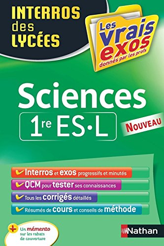 Sciences 1re ES, L : les vrais exos donnés par les profs