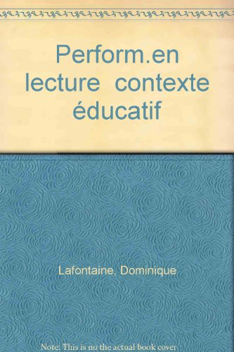 Performances en lecture et contexte éducatif : enquête internationale menée auprès d'élèves de 9 et 