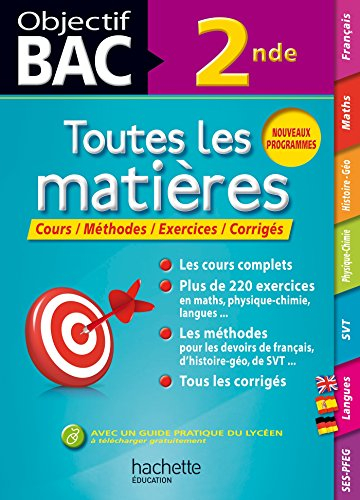 Toutes les matières 2de : cours, méthodes, exercices, corrigés