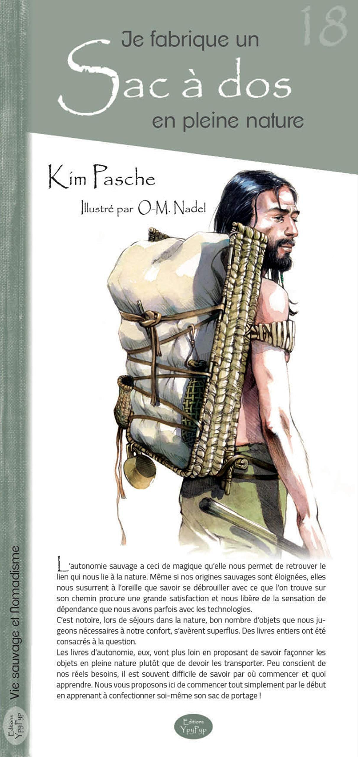 Je fabrique un sac à dos en pleine nature