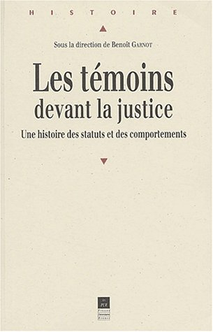 TEMOINS DEVANT LA JUSTICE