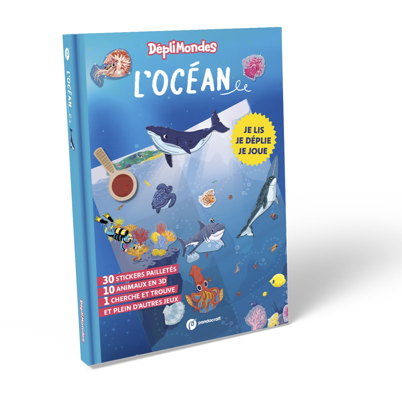 Les océans : DépliMondes 4 ans + : Lis, déplie, joue et explore l'océan avec ton livre-jeu devenu im
