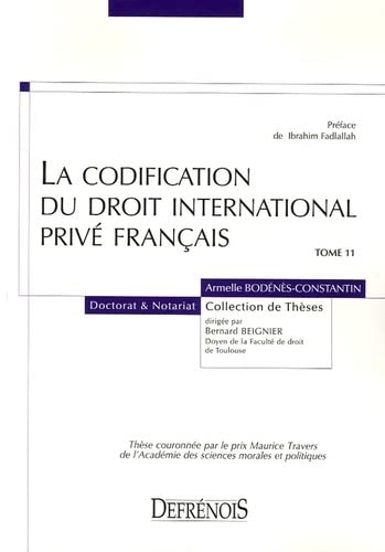 La codification du droit international privé français