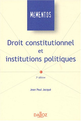 Droit constitutionnel et institutions politiques