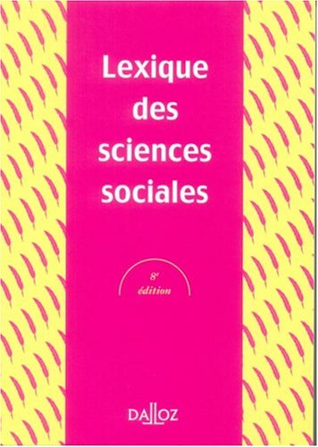 Lexique des sciences sociales