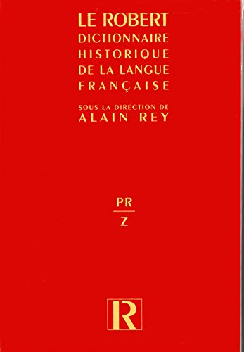 Dictionnaire historique de la langue française