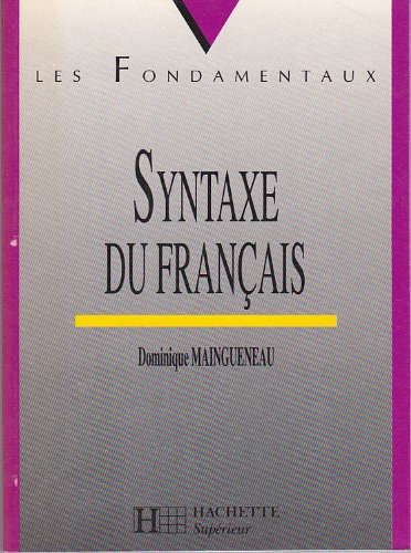 la syntaxe du français