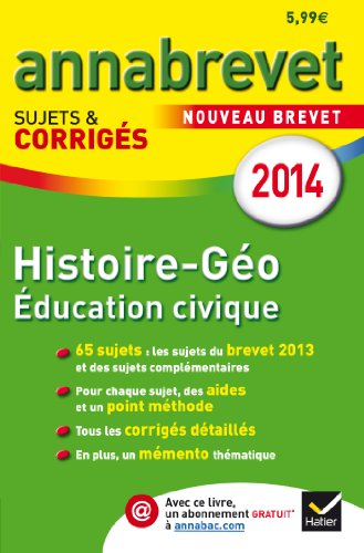 Histoire géographie, éducation civique : nouveau brevet 2014