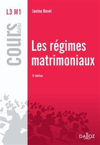 Les régimes matrimoniaux