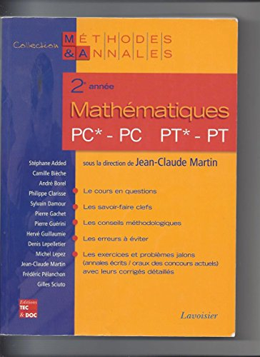 Mathématiques 2e année PC*-PC-PT*-PT