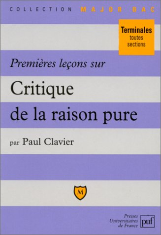 Premières leçons sur Critique de la raison pure