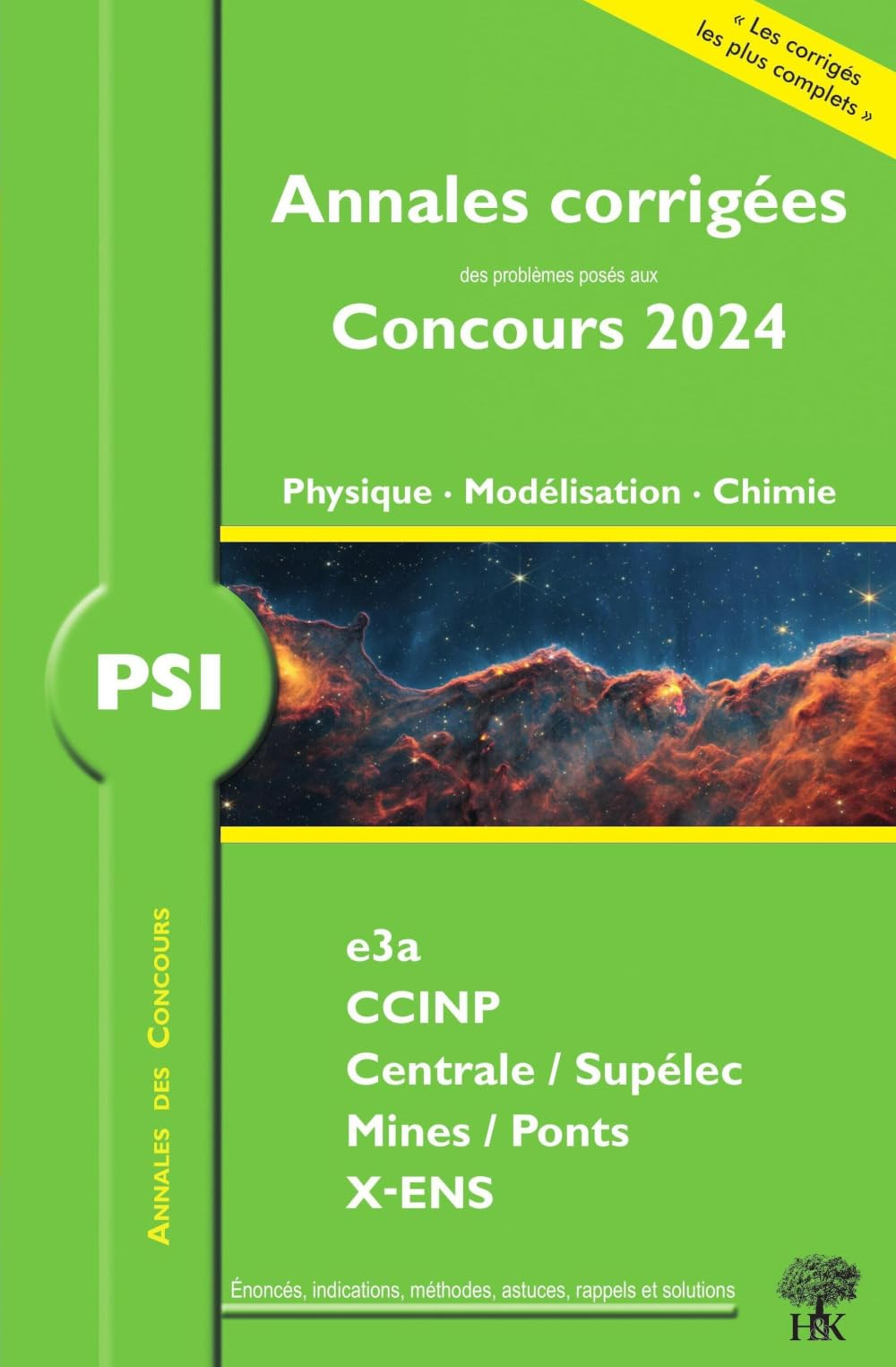 Physique, modélisation, chimie PSI : annales corrigées des problèmes posés aux concours 2024 : e3a, 