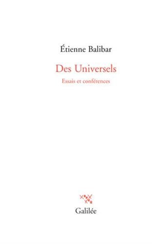 Des universels : essais et conférences