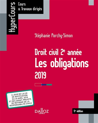 Droit civil 2e année : les obligations : 2019