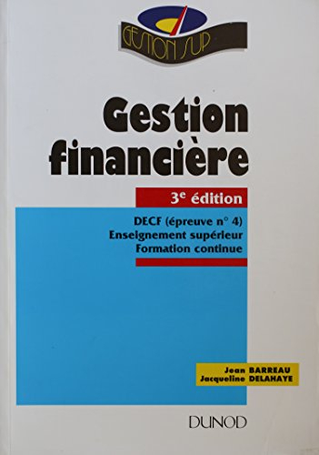 gestion financière : decf épreuve, n, 4 - enseignement supérieur, formation continue