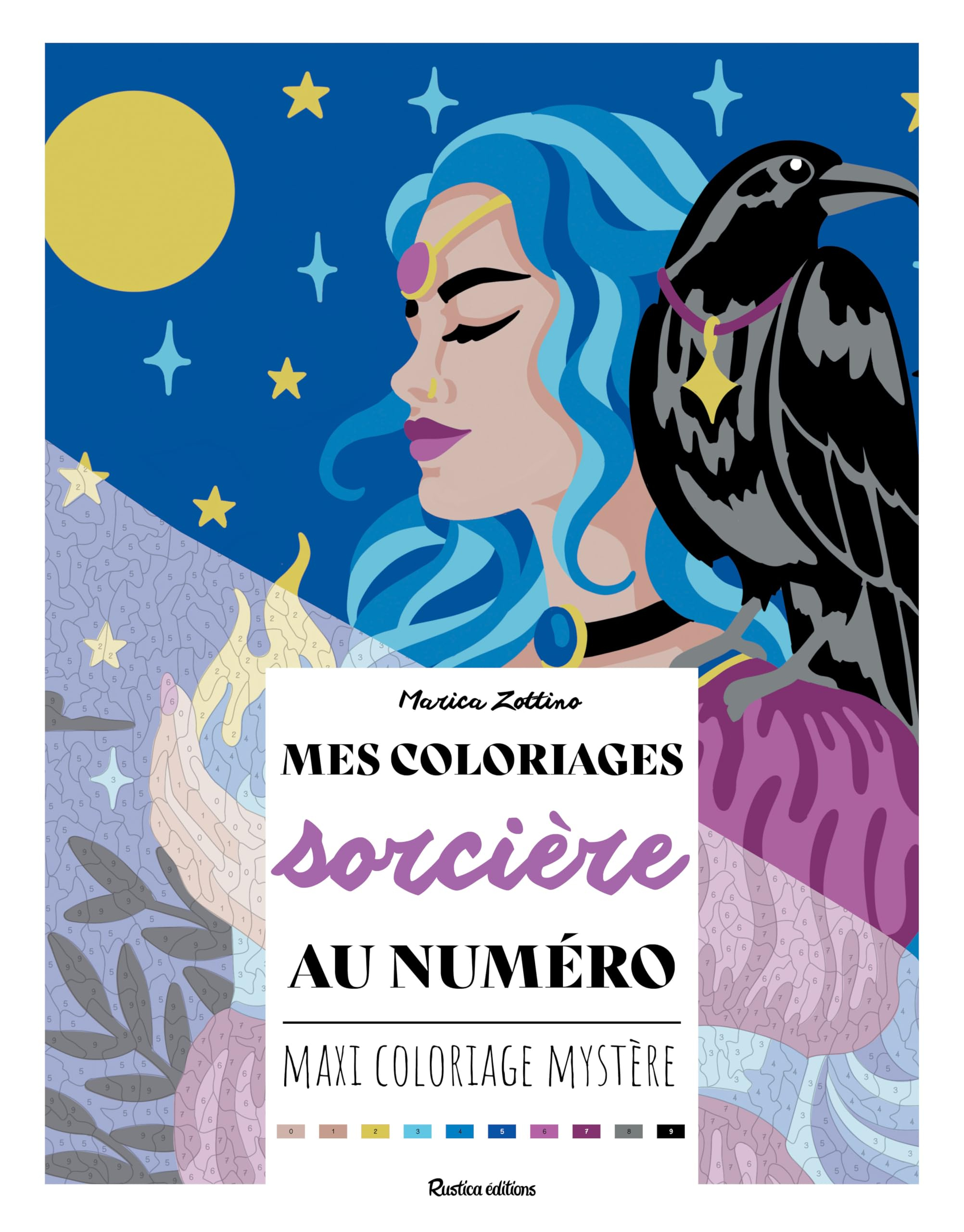 Mes coloriages sorcière au numéro : maxi coloriage mystère