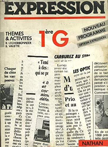 EXPRESSION FRANCAISE 1ERE G