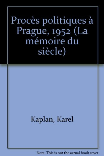 1952, procès politiques à Prague