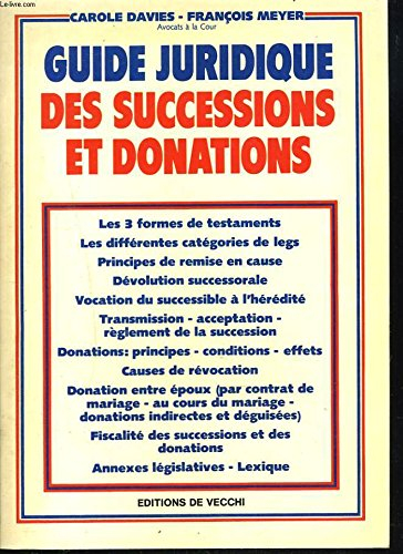 Guide juridique des successions et donations