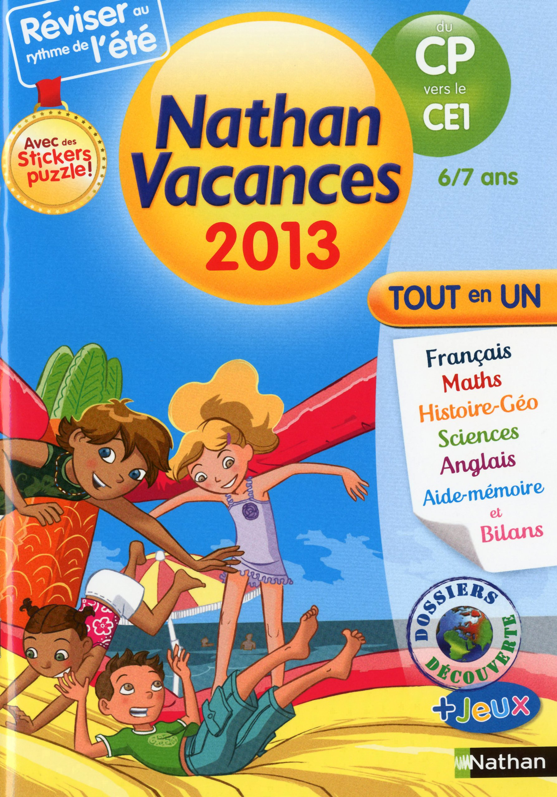 Nathan vacances 2013, du CP vers le CE1, 6-7 ans : tout en un