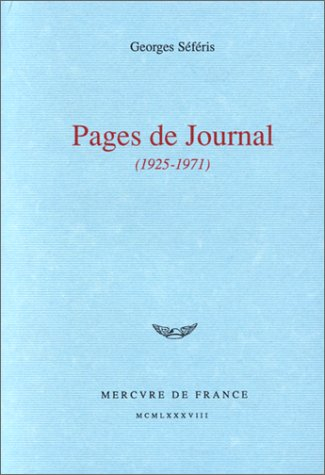 Pages de journal : 1925-1971
