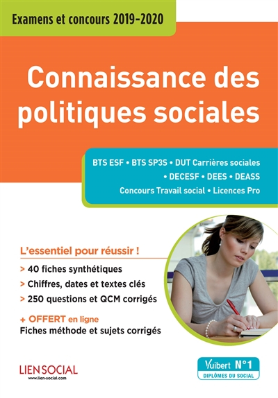 Connaissance des politiques sociales: Examens et concours 2019-2020 (2018)