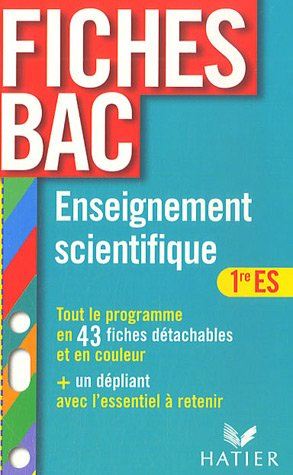 Enseignement scientifique 1re ES