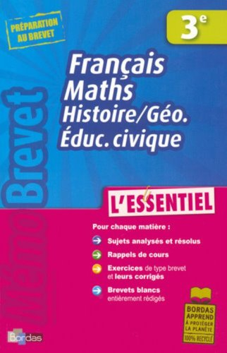 Français, maths, histoire-géo, éducation civique 3e