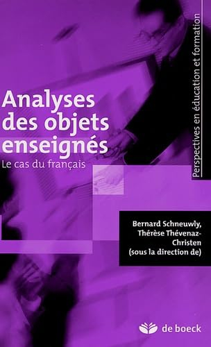 Analyses des objets enseignés : le cas du français