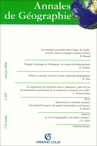Annales de géographie, n° 637