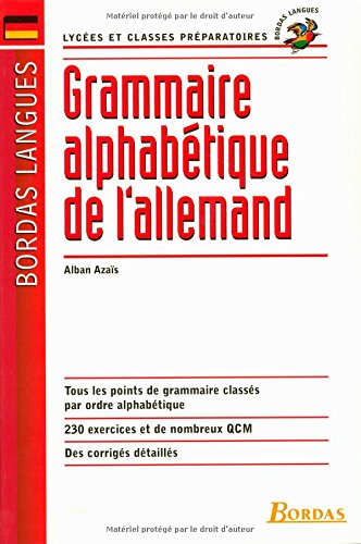 Grammaire alphabétique de l'allemand