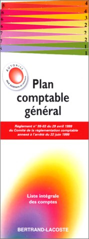 Plan comptable général : liste intégrale des comptes