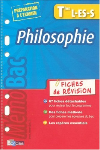 Philosophie Tles L-ES-S